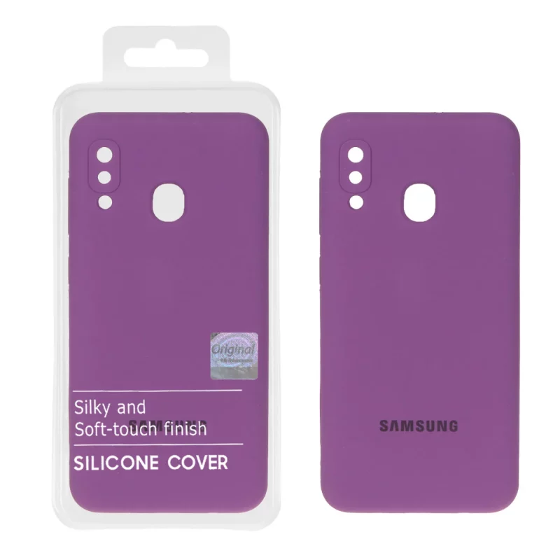 قاب سیلیکونی پاک کنی اورجینال Master Quality مدل Samsung Galaxy A30 / A20 - ارغوانی (پک دار) - تصویر 2