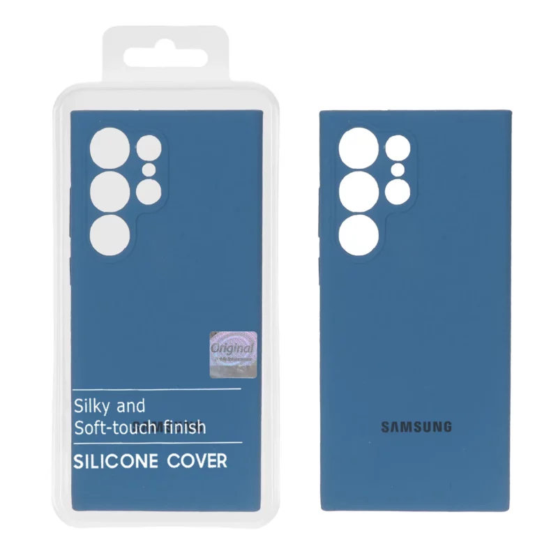 قاب سیلیکونی پاک کنی اورجینال Master Quality مدل Samsung Galaxy S23 Ultra - آبی تیره (پک دار) - تصویر 2