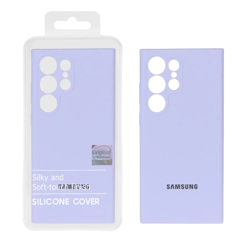 قاب سیلیکونی پاک کنی اورجینال Master Quality مدل Samsung Galaxy S23 Ultra - یاسی (پک دار) - تصویر 2