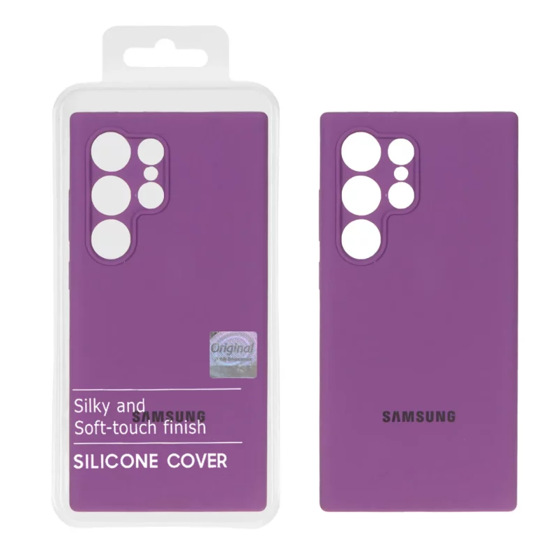 قاب سیلیکونی پاک کنی اورجینال Master Quality مدل Samsung Galaxy S24 Ultra - ارغوانی (پک دار) - تصویر 2
