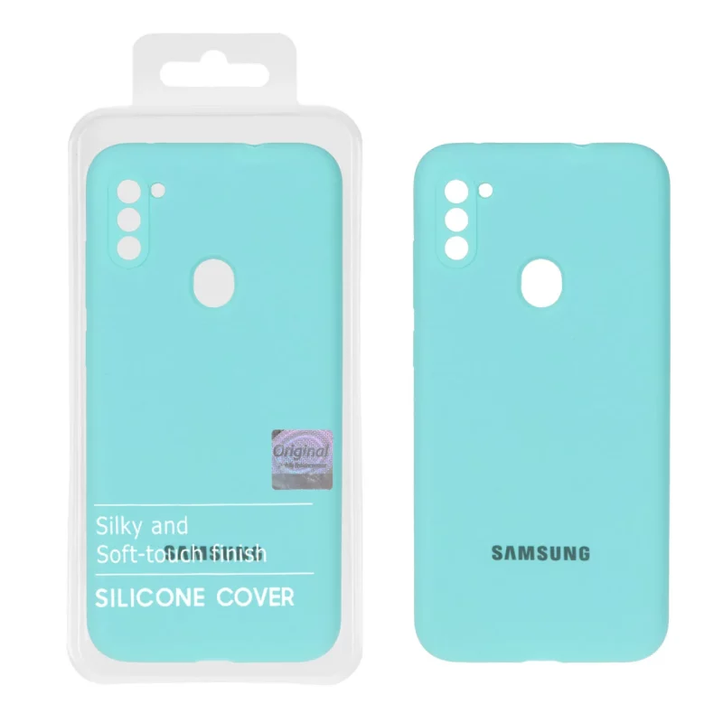قاب سیلیکونی پاک کنی اورجینال Master Quality مدل Samsung Galaxy A11 / M11 - سبزآبی (پک دار) - تصویر 2