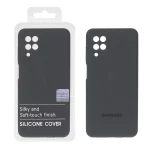 قاب سیلیکونی پاک کنی اورجینال Master Quality مدل Samsung Galaxy A12 / M12 / F12 - خاکستری (پک دار)