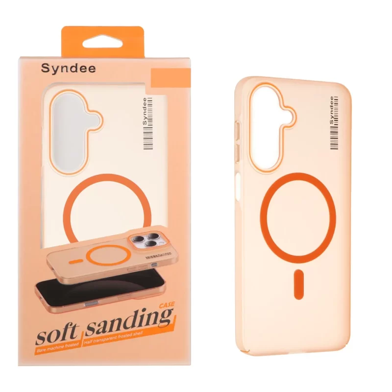 قاب اورجینال Syndee پشت مات MagSafe مدل Samsung Galaxy A17 / A26 - نارنجی (پک دار) - تصویر 2
