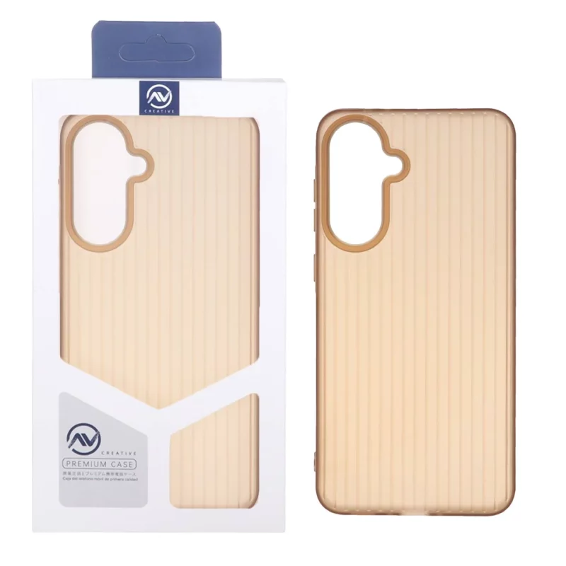 قاب Line Case ژله ای Samsung Galaxy A56 / A36 - قهوه ای (پک دار) - تصویر 2