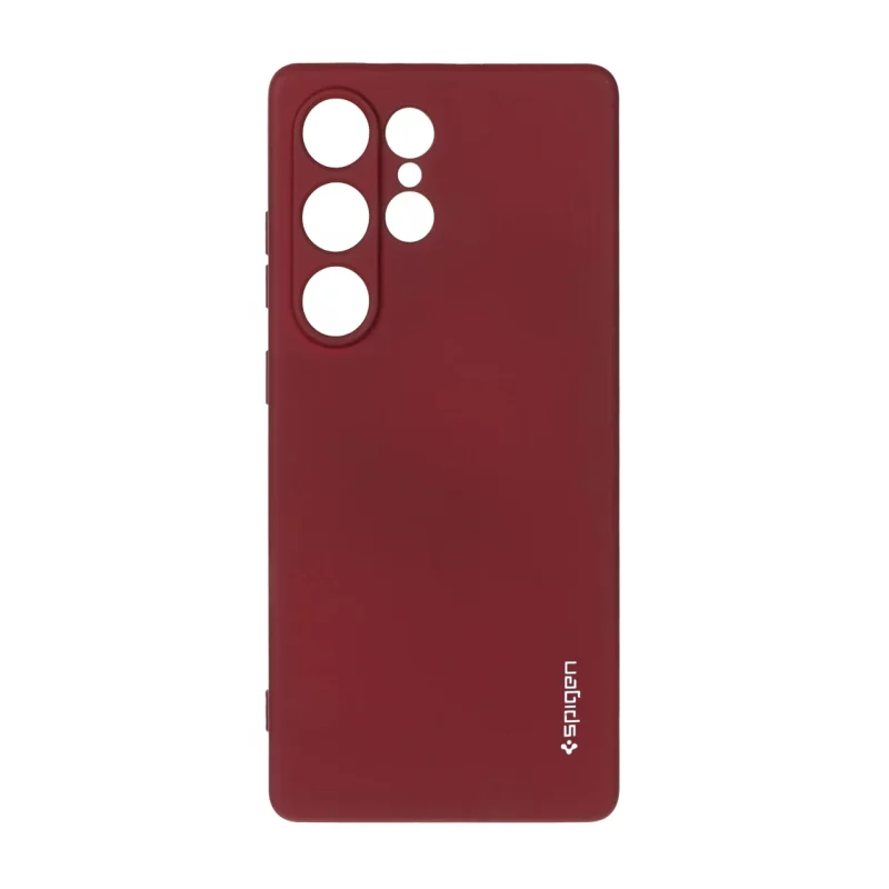 قاب سیلیکونی Spigen محافظ لنزدار Samsung Galaxy S25 Ultra - زرشکی - تصویر 2