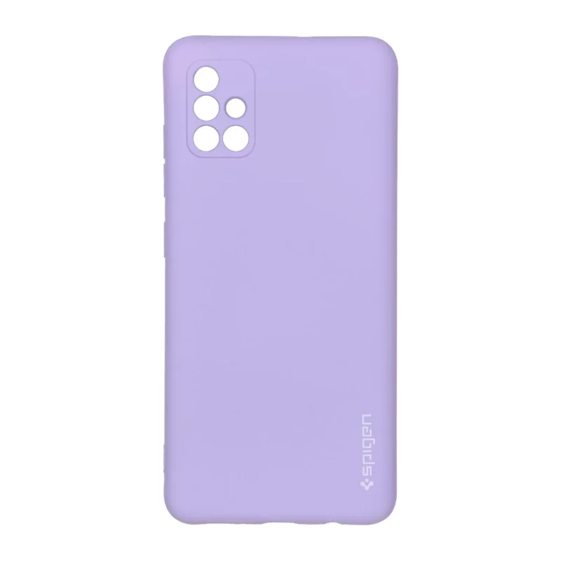 قاب سیلیکونی Spigen محافظ لنزدار Samsung Galaxy A51 / M40s - بنفش روشن - تصویر 2