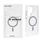 قاب اورجینال Iron Magic شفاف دور ژله ای MagSafe مدل Samsung Galaxy S24 Ultra - خاکستری (پک دار)