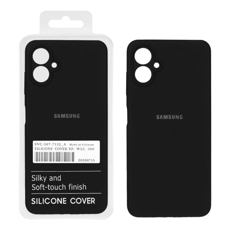 قاب سیلیکونی پاک کنی اورجینال درجه یک Samsung Galaxy A06 - مشکی (پک دار) - تصویر 2