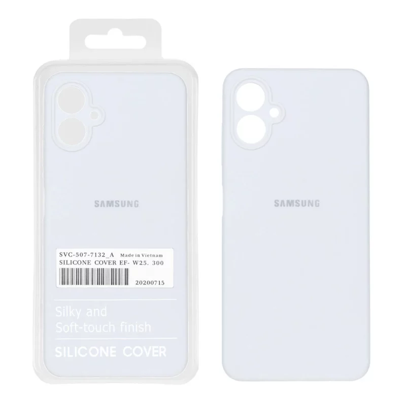 قاب سیلیکونی پاک کنی اورجینال درجه یک Samsung Galaxy A06 - سفید (پک دار) - تصویر 2