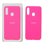 قاب سیلیکونی پاک کنی اورجینال Samsung Galaxy A20s - صورتی فانتزی (پک اصلی)