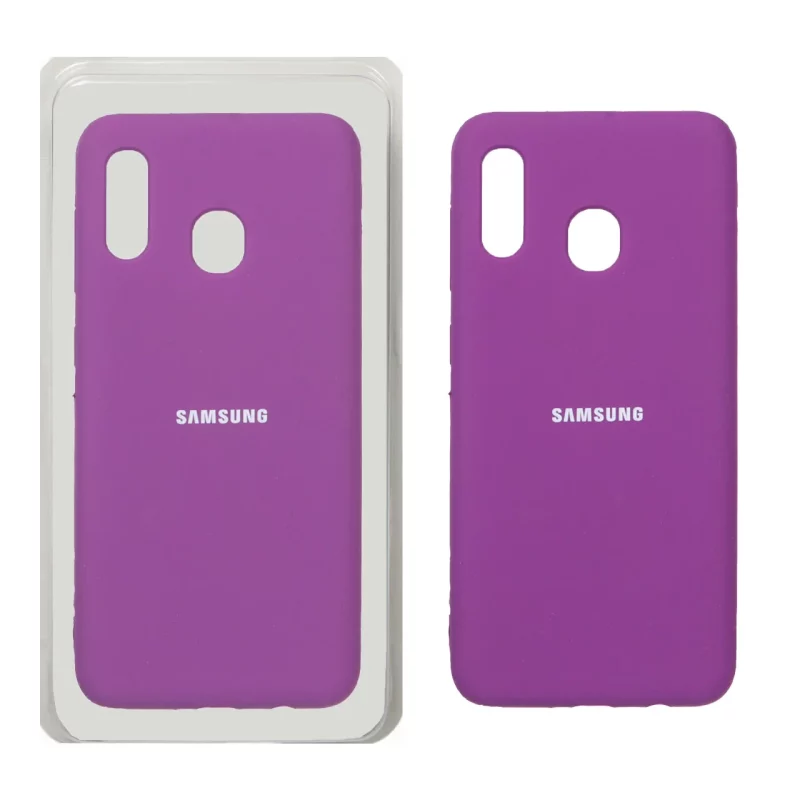 قاب سیلیکونی پاک کنی اورجینال Samsung Galaxy A30 / A20 - ارغوانی (پک اصلی) - تصویر 2