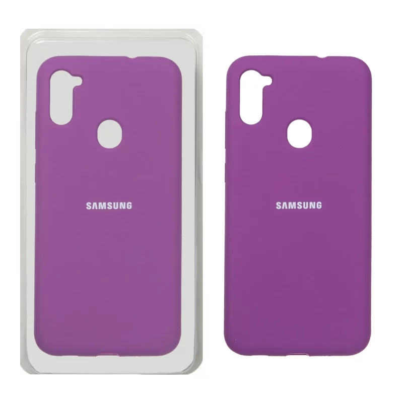 قاب سیلیکونی پاک کنی اورجینال Samsung Galaxy A11 / M11 - ارغوانی (پک اصلی) - تصویر 2