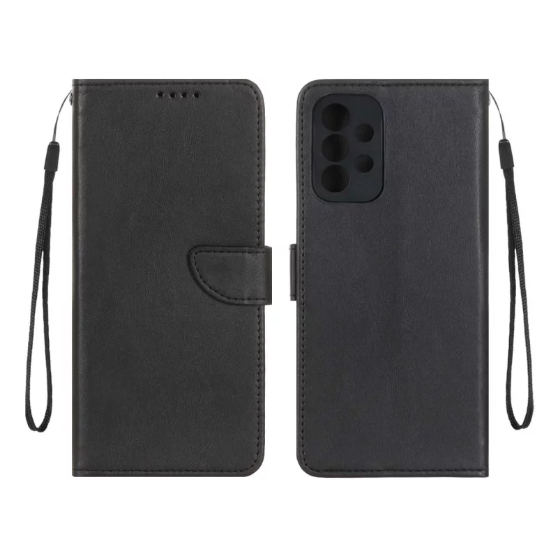 کیف چرمی موبایل مگنتی محافظ لنزدار Samsung Galaxy A23 - مشکی - تصویر 2