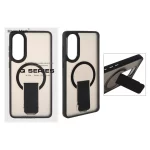قاب اورجینال Q Series مات Magsafe استندشو لنز متال Samsung Galaxy S25 Edge - مشکی (پک دار)