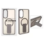 قاب اورجینال Q Series مات Magsafe استندشو لنز متال Samsung Galaxy S25 Edge - خاکستری (پک دار)