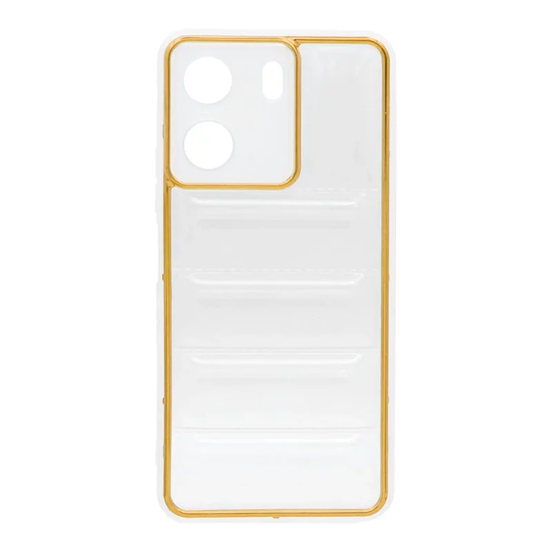 قاب پافر شفاف دور متال Xiaomi Redmi 13C / Poco C65 - طلایی - تصویر 2