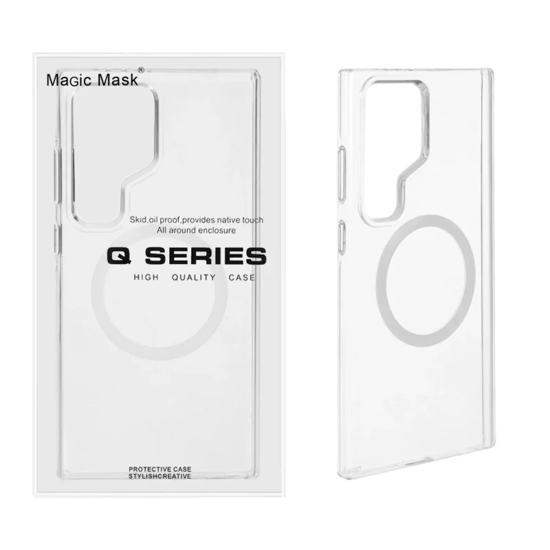 قاب اورجینال Magic Mask پشت سخت شفاف MagSafe مدل Samsung Galaxy S24 Ultra (پک دار) - تصویر 2