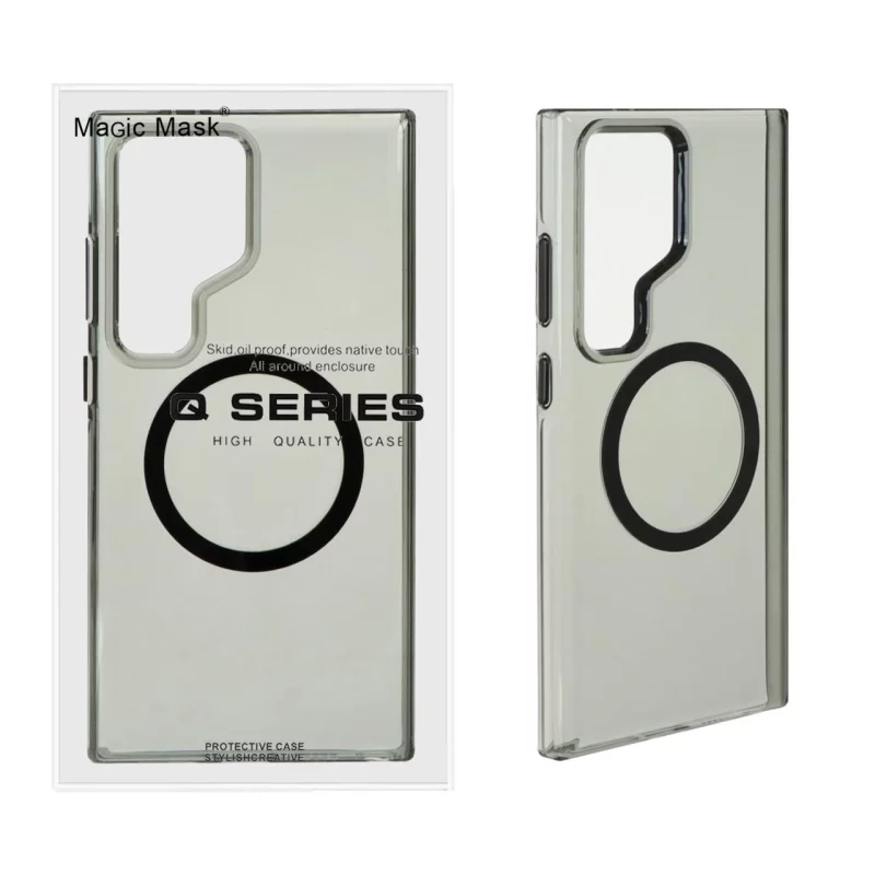 قاب اورجینال Magic Mask پشت سخت دودی MagSafe مدل Samsung Galaxy S24 Ultra (پک دار) - تصویر 2