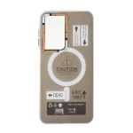 قاب Caution دور مات طرح مگ سیف Samsung Galaxy A17 / A26 - مشکی
