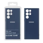 قاب نیو سیلیکون محافظ لنزدار RFF مدل Samsung Galaxy S22 Ultra - سرمه ای (پک دار)