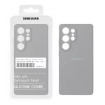 قاب سیلیکونی پاک کنی اورجینال درجه یک Samsung Galaxy S25 Ultra - طوسی (پک دار)