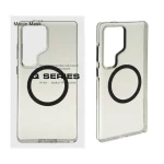 قاب اورجینال Magic Mask پشت سخت دودی MagSafe مدل Samsung Galaxy S25 Ultra (پک دار)