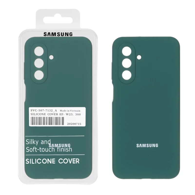 قاب سیلیکونی پاک کنی اورجینال درجه یک Samsung Galaxy A17 / A26 - سبز تیره کد 1 (پک دار) - تصویر 2