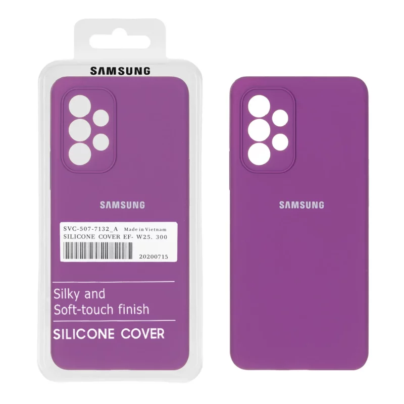 قاب سیلیکونی پاک کنی اورجینال درجه یک Samsung Galaxy A53 - ارغوانی (پک دار) - تصویر 2