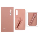 قاب سیلیکونی پاک کنی اورجینال rhode با ست لیپ گلاس Samsung Galaxy A50 / A50s / A30s - کرم نارنجی (پک دار)
