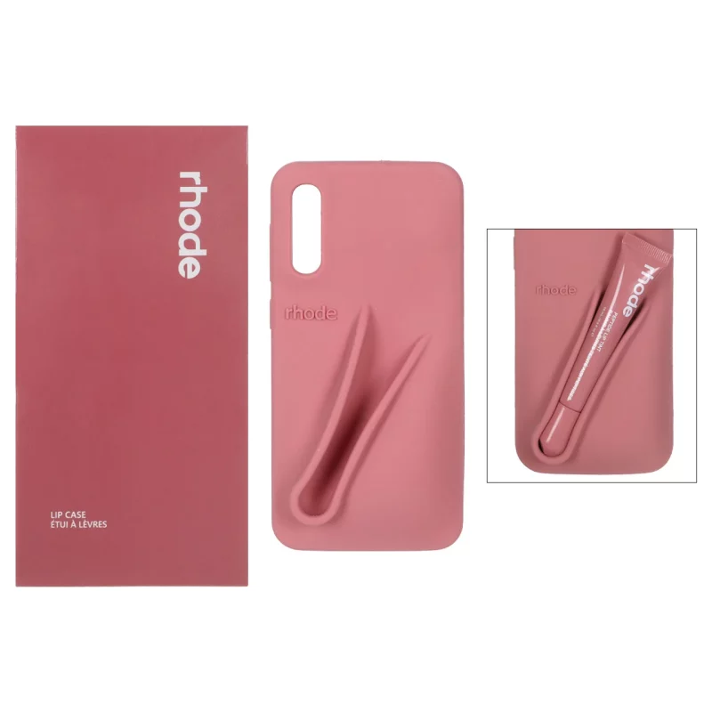 قاب سیلیکونی پاک کنی اورجینال rhode با ست لیپ گلاس Samsung Galaxy A50 / A50s / A30s - کالباسی (پک دار) - تصویر 2