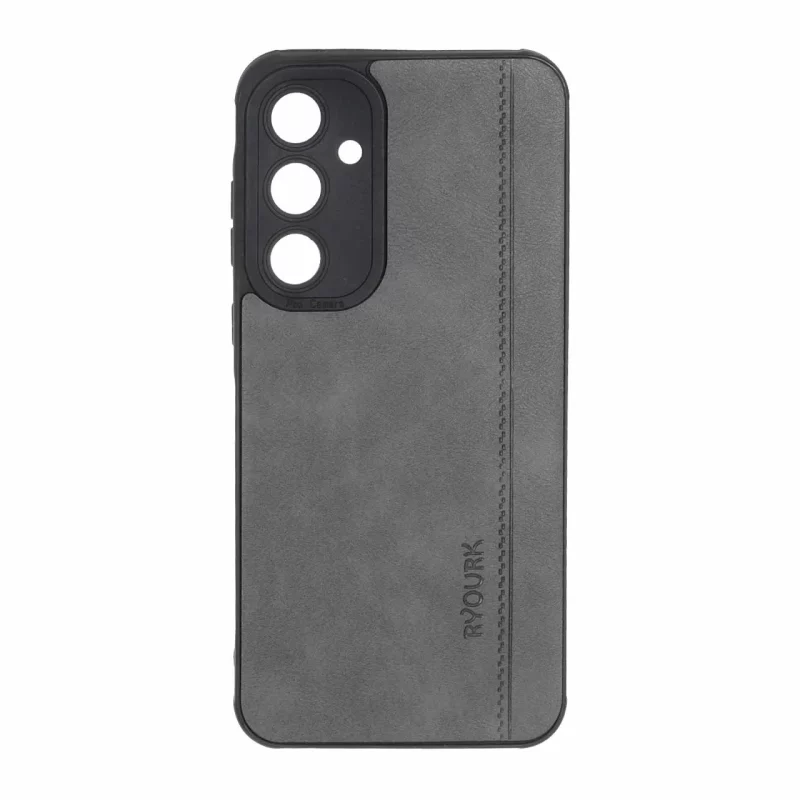 قاب طرح چرم RYOURK مدل Samsung Galaxy A35 - خاکستری - تصویر 2