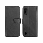 کیف چرمی موبایل مگنتی محافظ لنزدار Samsung Galaxy A01 / M01 - مشکی