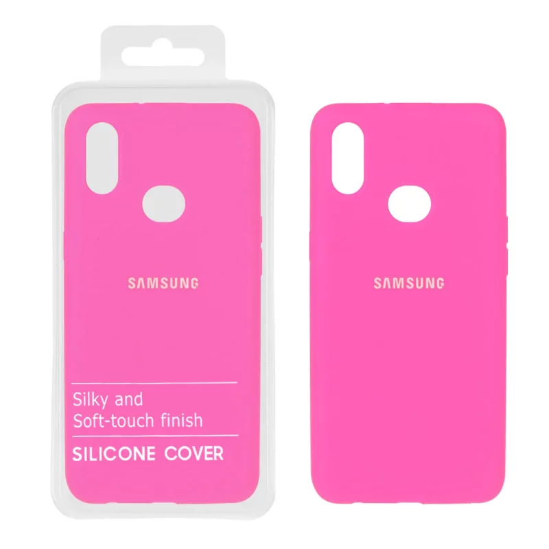 قاب سیلیکونی پاک کنی اورجینال درجه یک Samsung Galaxy A10s - صورتی فانتزی (پک دار) - NTC - تصویر 2