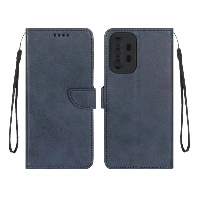 کیف چرمی موبایل مگنتی Samsung Galaxy A73 - سرمه ای - تصویر 2