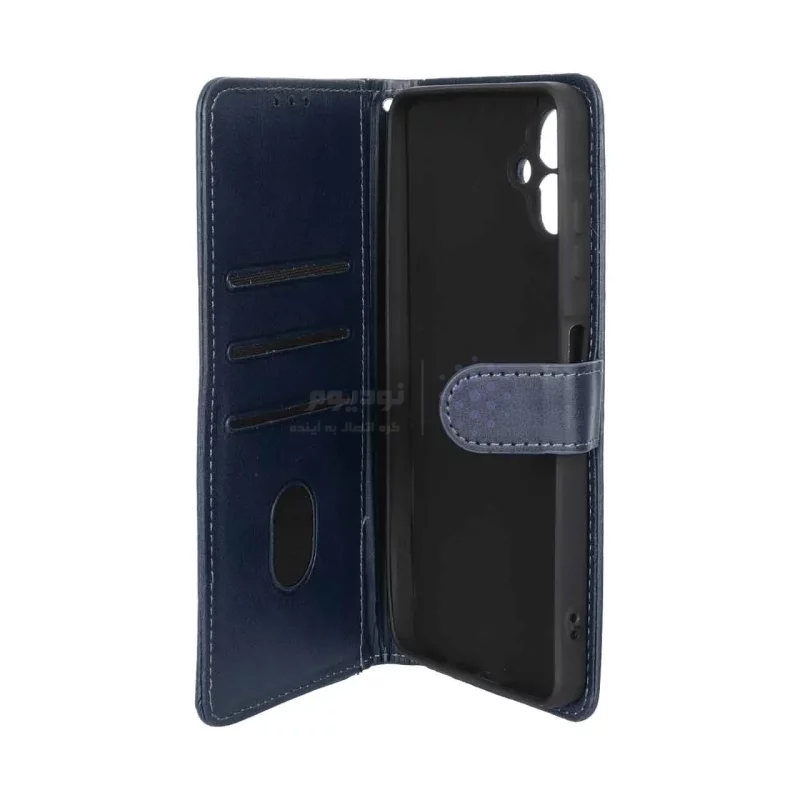 کیف موبایل مگنتی Crystal داخل مخمل Samsung Galaxy A06 - سرمه ای - تصویر 3