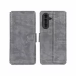 کیف موبایل چرمی مگنتی محافظ لنزدار Samsung Galaxy A17 / A26 - طوسی