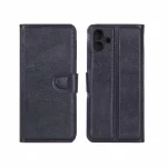 کیف موبایل چرمی مگنتی محافظ لنزدار Samsung Galaxy A07 - سرمه ای