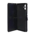کیف موبایل چرمی مگنتی محافظ لنزدار Samsung Galaxy A07 - سرمه ای - تصویر 3