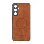قاب جیر Kajsa طرح مگ سیف MNC مدل Samsung Galaxy A16 - قهوه ای روشن