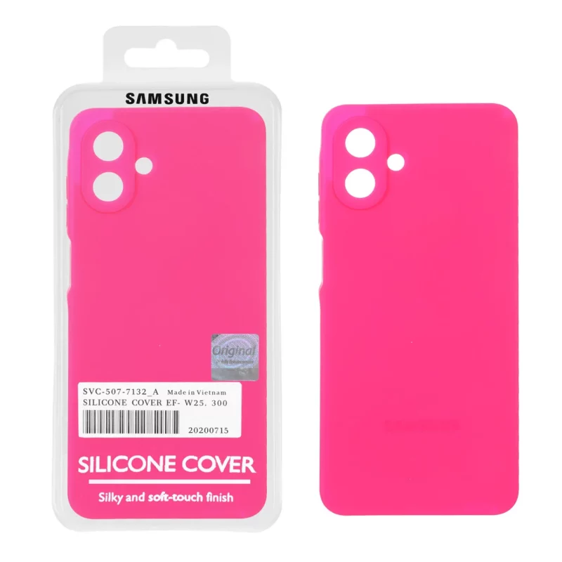 قاب سیلیکونی پاک کنی اورجینال Master Quality مدل Samsung Galaxy A07 - صورتی فانتزی (پک دار) - تصویر 2