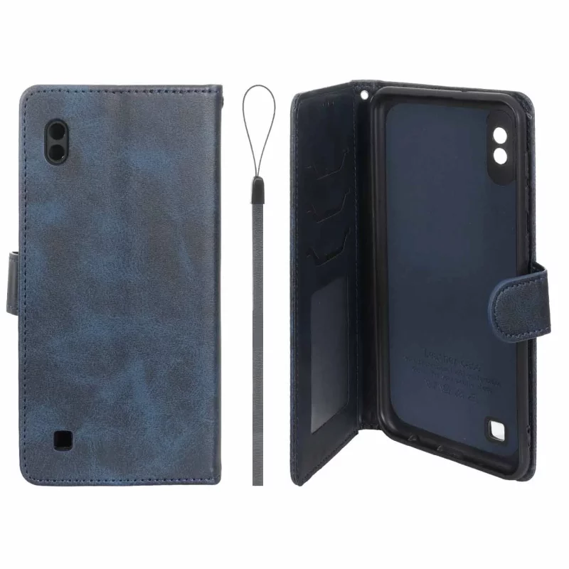 کیف موبایل مگنتی درجه یک داخل خز MNC Plus مدل Samsung Galaxy A10 / M10 - سرمه ای - تصویر 2