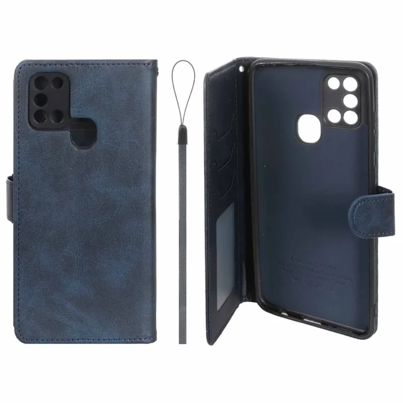 کیف موبایل مگنتی درجه یک داخل خز MNC Plus مدل Samsung Galaxy A21s - سرمه ای - تصویر 2