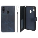 کیف موبایل مگنتی درجه یک داخل خز MNC Plus مدل Samsung Galaxy A20s - سرمه ای