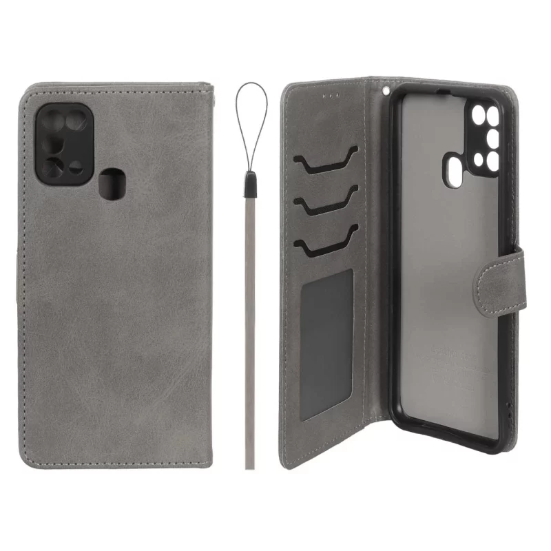 کیف موبایل مگنتی درجه یک داخل خز MNC Plus مدل Samsung Galaxy M31 - خاکستری - تصویر 2