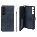 کیف موبایل مگنتی درجه یک داخل خز MNC Plus مدل Samsung Galaxy S24 FE - سرمه ای