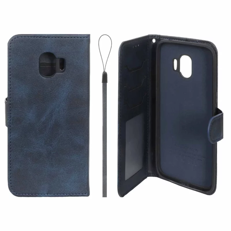 کیف موبایل مگنتی درجه یک داخل خز MNC Plus مدل Samsung Galaxy J2 Pro / J250 - سرمه ای - تصویر 2