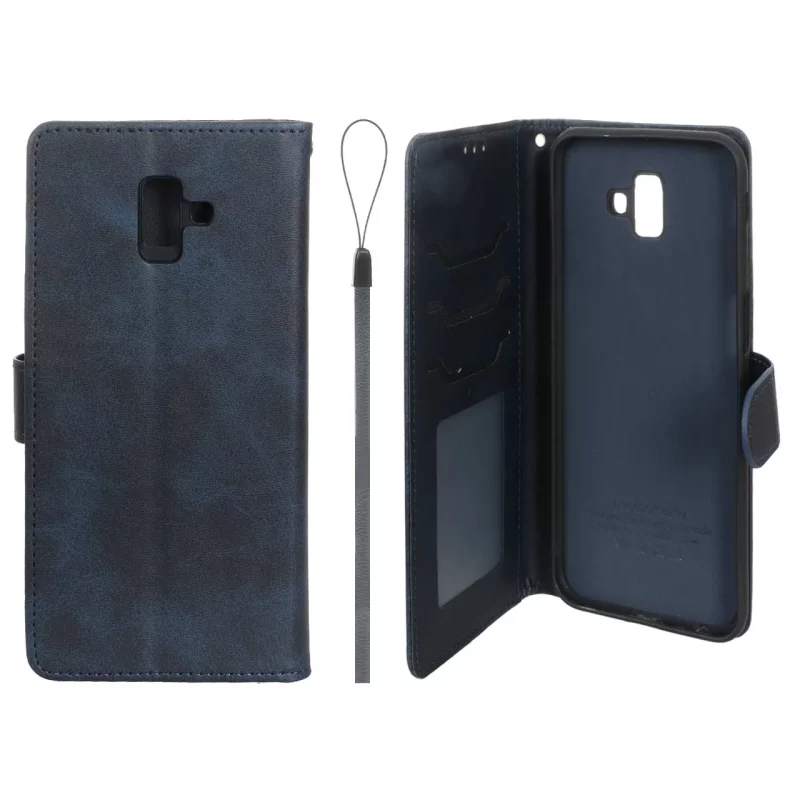 کیف موبایل مگنتی درجه یک داخل خز MNC Plus مدل Samsung Galaxy J6 Plus / J610 - سرمه ای - تصویر 2