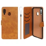 کیف موبایل مگنتی درجه یک داخل خز MNC Plus مدل Samsung Galaxy A30 / A20 - عسلی