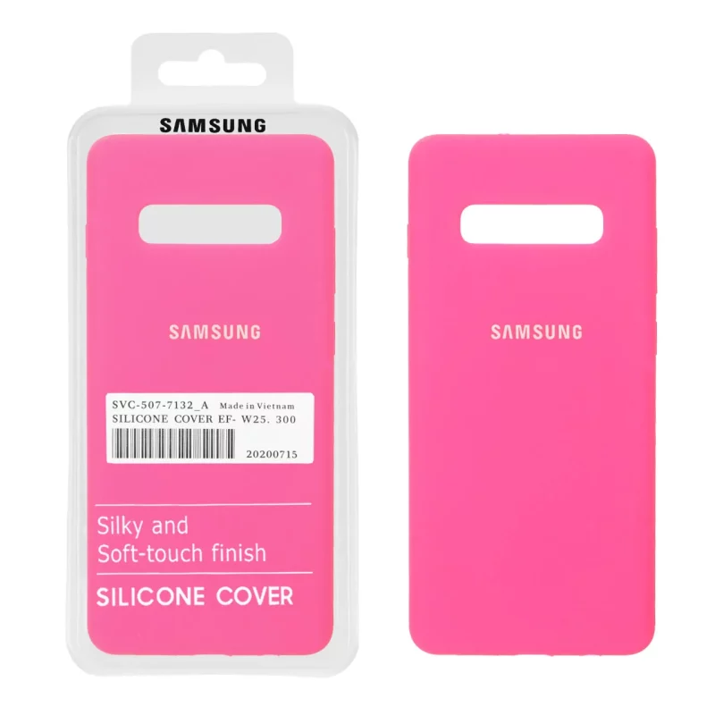 قاب سیلیکونی پاک کنی اورجینال درجه یک Samsung Galaxy S10 Plus - صورتی فانتزی (پک دار) - NTC - تصویر 2