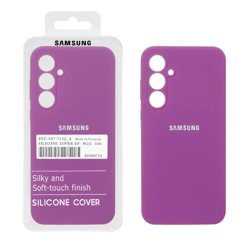 قاب سیلیکونی پاک کنی اورجینال درجه یک Samsung Galaxy A55 - ارغوانی (پک دار) - NTC - تصویر 2